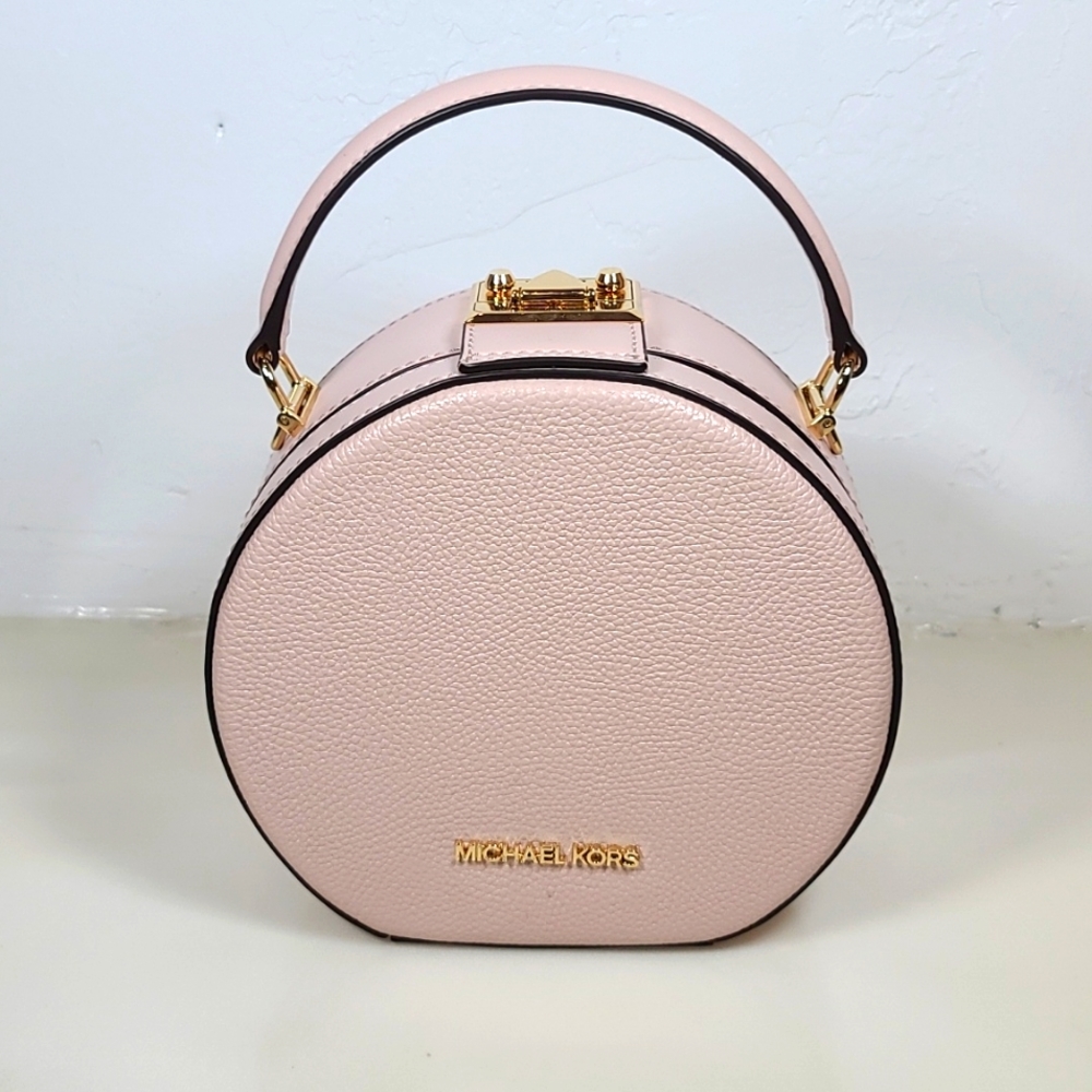 Michael Kors Serena Pebbled Leather Crossbody Bag – Powder Blush, NWT (MSRP:$498